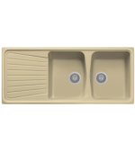 EVIER DE CUISINE EN QUARTZ MICRO ULTRAGRANIT 2 BAC 1160*500mm - 90cm ATLANTIC SAHARA 