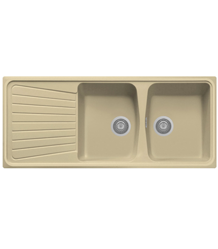 EVIER DE CUISINE EN QUARTZ MICRO ULTRAGRANIT 2 BAC 1160*500mm - 90cm ATLANTIC SAHARA 