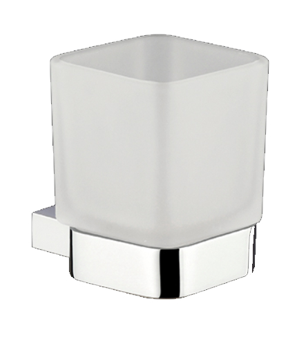 PORTE VERRE CHROME CARRE 