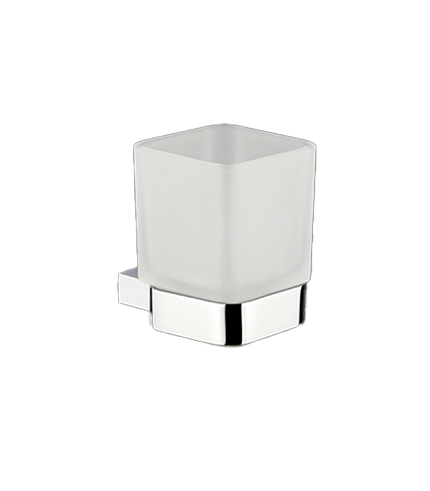 Porte verre chrome carre
