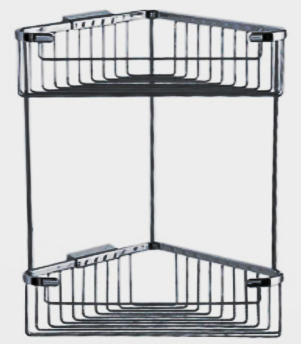 ACCESSOIRES DE RANGEMENT ANGLE DOUBLE DE BAIGNOIRE CHROME GB