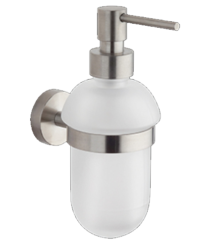 PORTE DIFFUSEUR DE SAVON EN VERRE DEPOLI 0.275 Lt VIEUX BRONZE