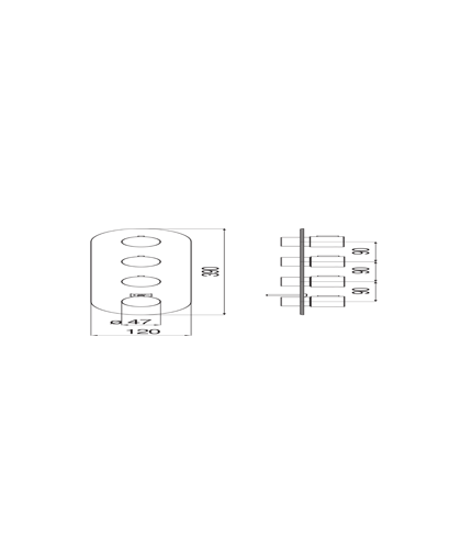 THERMOSTATIQUE À ENCASTRER, FAÇADE POUR THERMOSTATIQUE 3 SORTIES