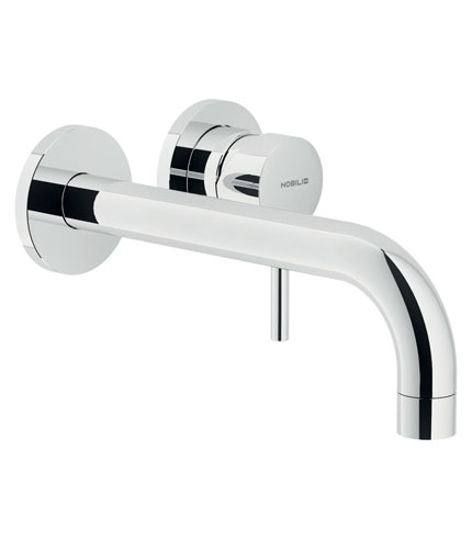 LAVABO, FAÇADE APPARENTE MONOCOMMANDE MURALE BEC LONG
