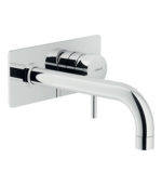 LAVABO, FAÇADE APPARENTE MONOCOMMANDE MURALE BEC LONG