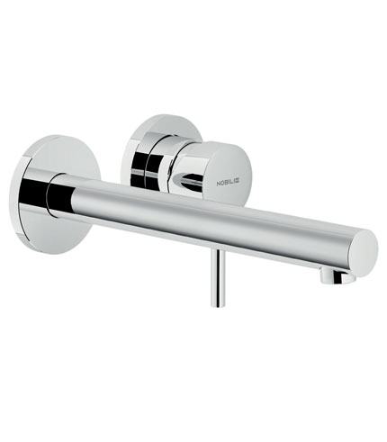 LAVABO, FAÇADE APPARENTE MONOCOMMANDE MURALE BEC LONG