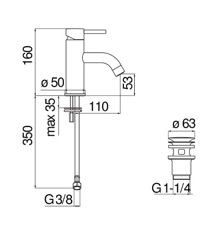 LAVABO, MITIGEUR MONOCOMMANDE