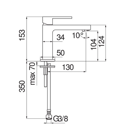 LAVABO, MITIGEUR MONOCOMMANDE
