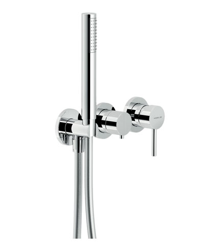 DOUCHE, FAÇADE APPARENTE MONOCOMMANDE À ENCASTRER À 2 SORTIES