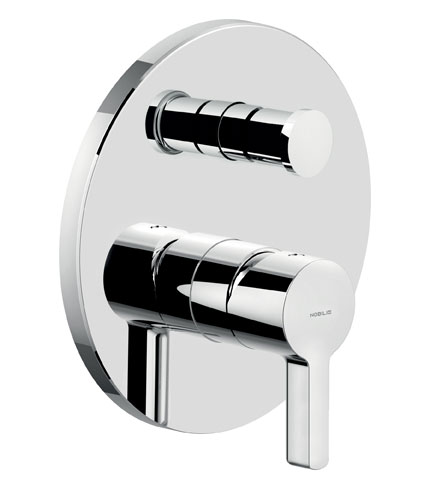 DOUCHE, FAÇADE APPARENTE MONOCOMMANDE À ENCASTRER À 2 SORTIES