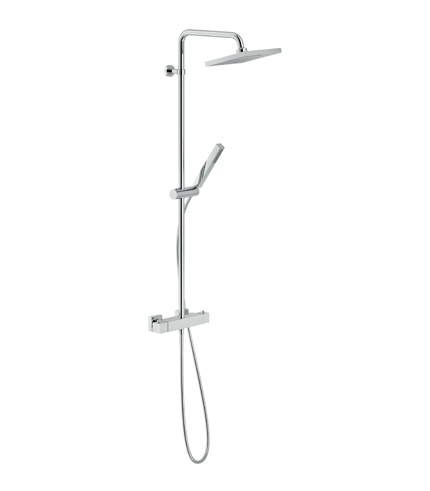 COLONNE DOUCHE, MITIGEUR THERMOSTATIQUE MURAL AVEC BARRE TÉLESCOPIQUE