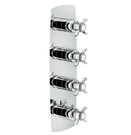 THERMOSTATIQUE À ENCASTRER, FAÇADE POUR THERMOSTATIQUE 4 SORTIES