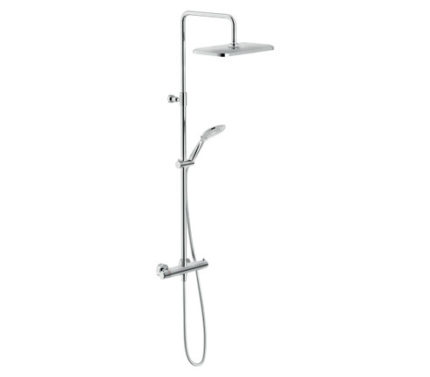 COLONNE DOUCHE, THERMOSTATIQUE EXTÉRIEUR AVEC CORPS FROID ET RAMPE TÉLESCOPIQUE